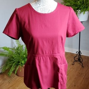 Jaanuu women's peplum scrub top